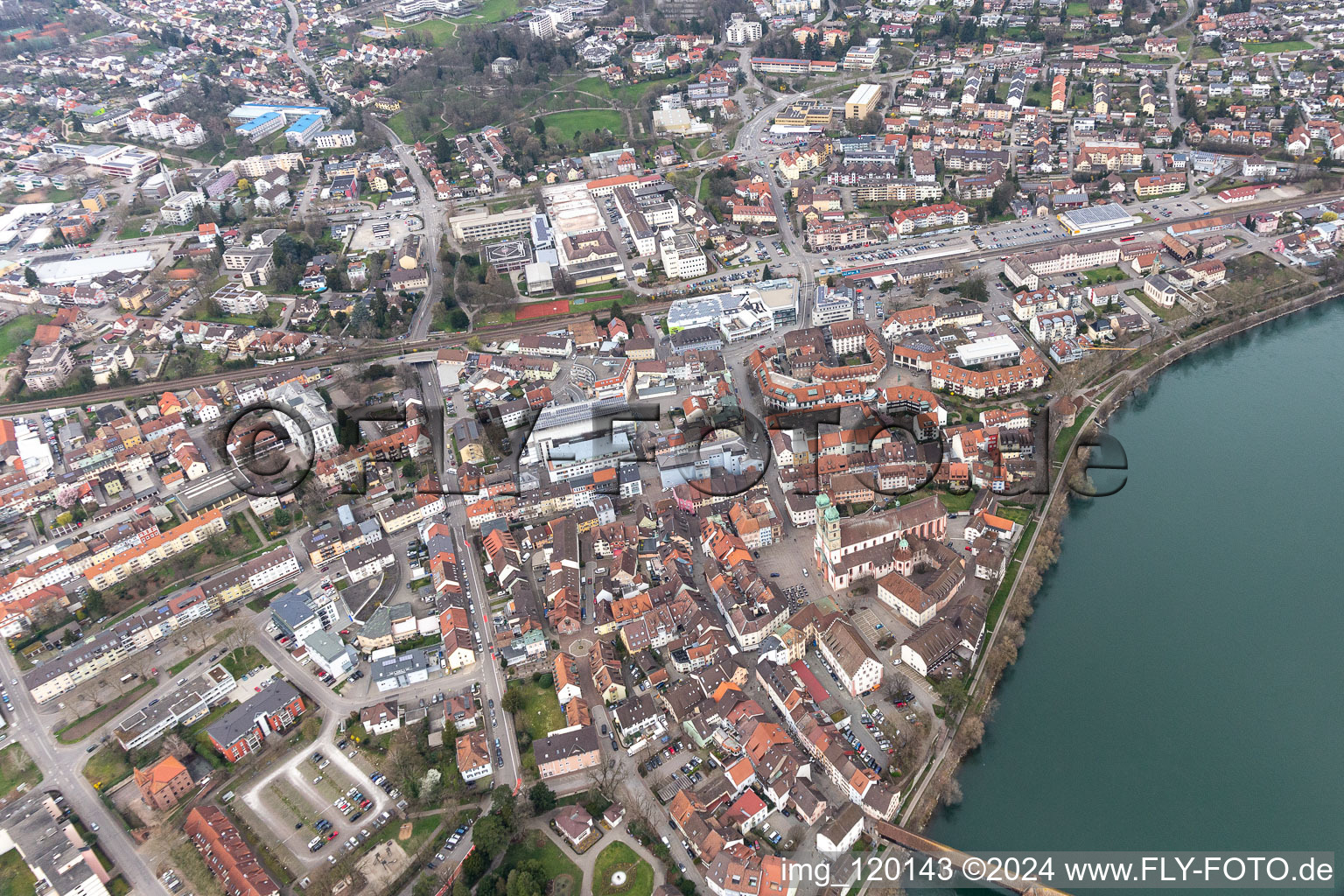 Photographie aérienne de Bad Säckingen dans le département Bade-Wurtemberg, Allemagne