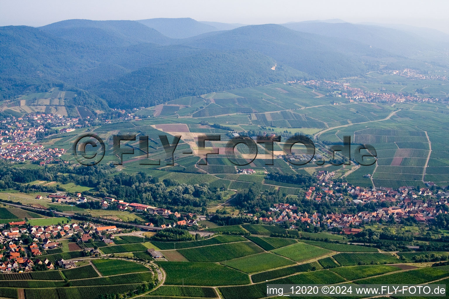 Vue aérienne de Ranschbach dans le département Rhénanie-Palatinat, Allemagne