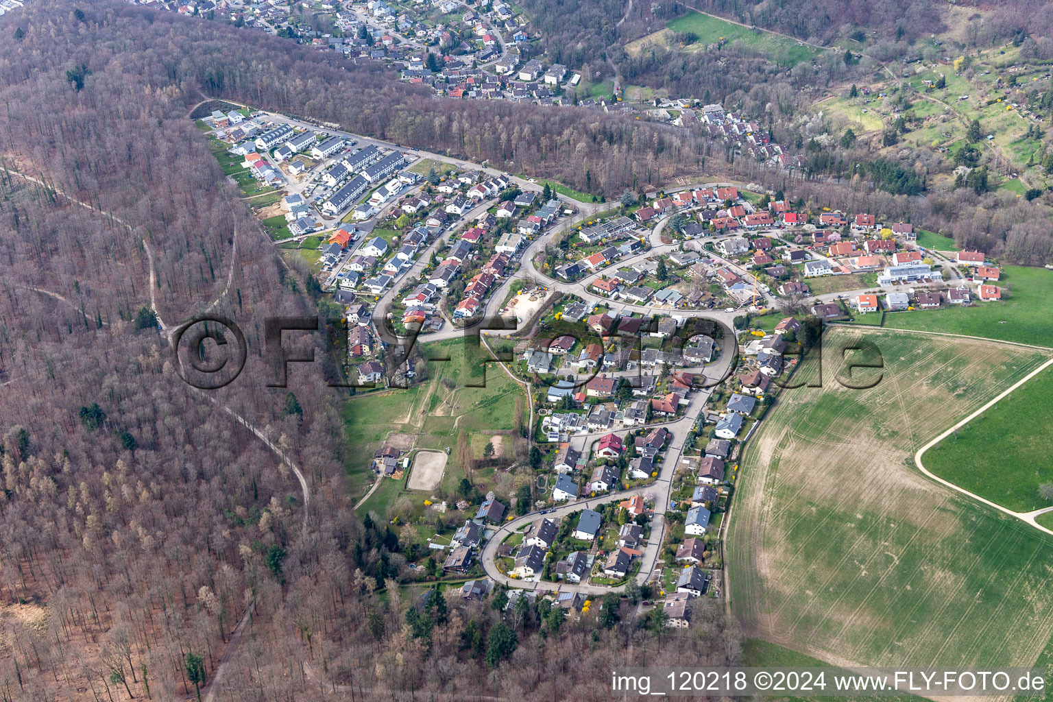 Vue aérienne de Quartier Grenzach in Grenzach-Wyhlen dans le département Bade-Wurtemberg, Allemagne