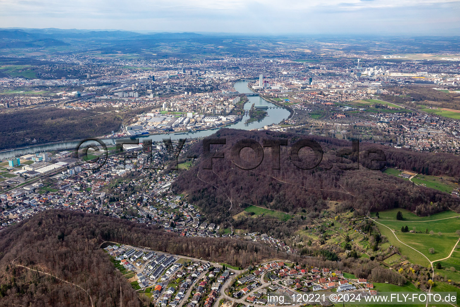 Photographie aérienne de Quartier Grenzach in Grenzach-Wyhlen dans le département Bade-Wurtemberg, Allemagne