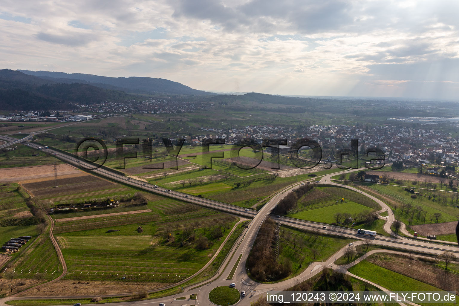 Photographie aérienne de B33 à le quartier Elgersweier in Offenburg dans le département Bade-Wurtemberg, Allemagne