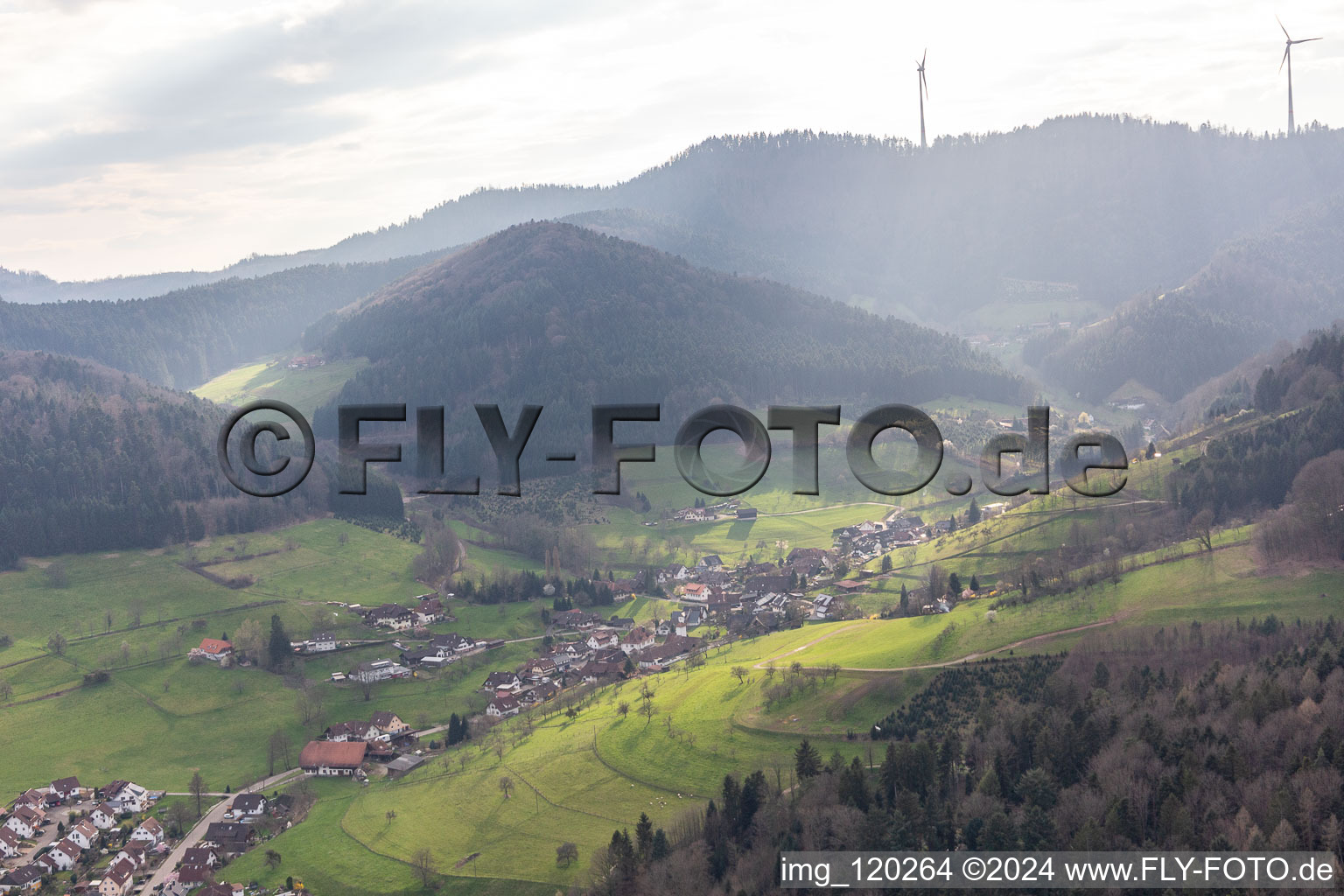 Photographie aérienne de Fußbach à Gengenbach dans le département Bade-Wurtemberg, Allemagne