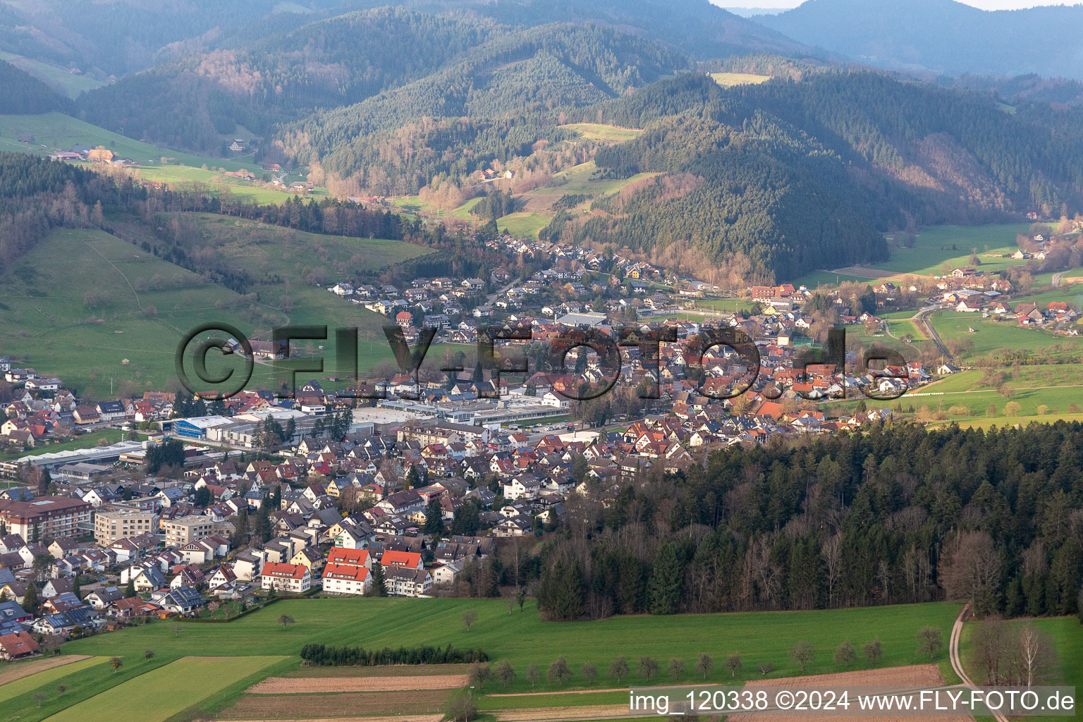 Photographie aérienne de Zell am Harmersbach dans le département Bade-Wurtemberg, Allemagne