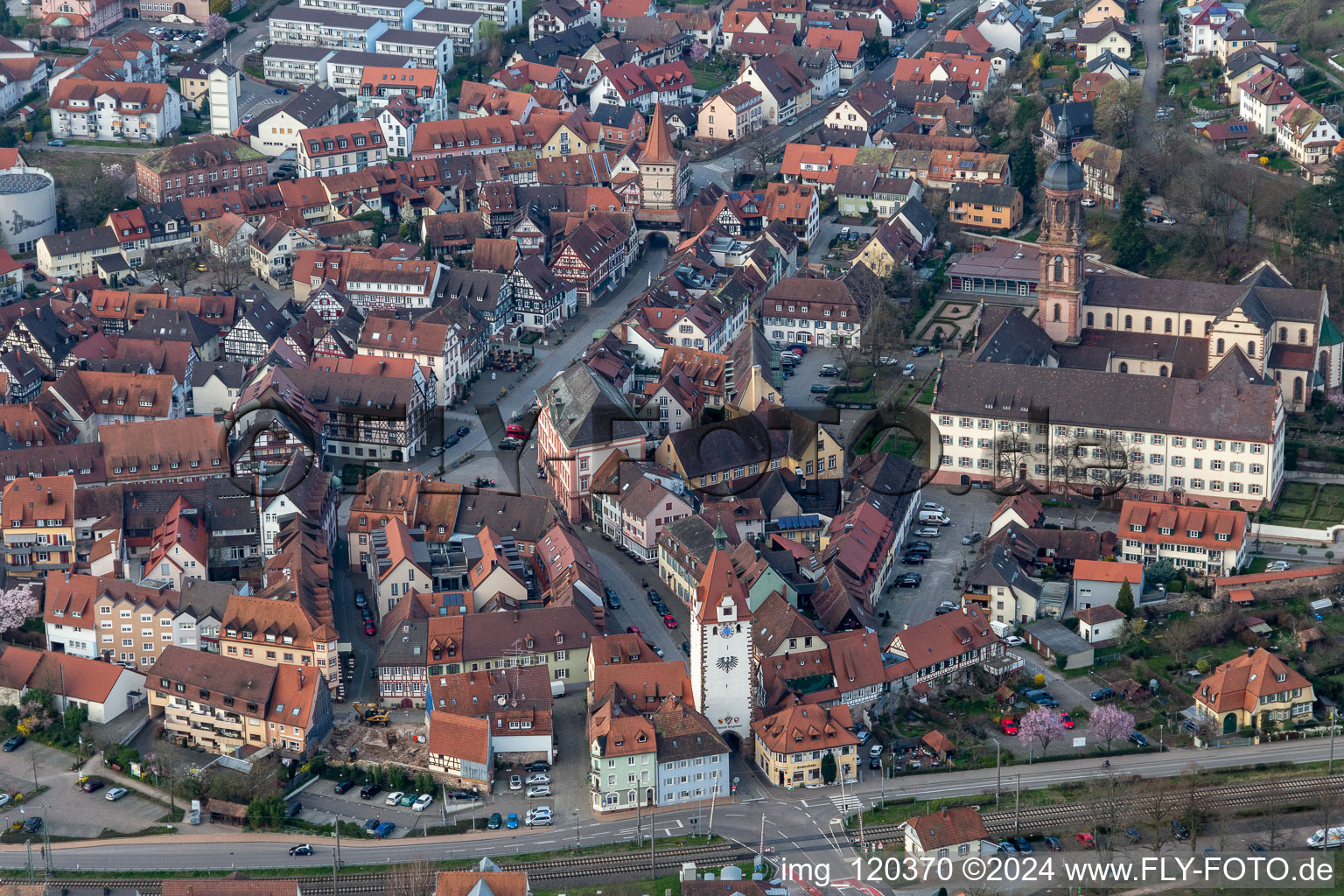 Enregistrement par drone de Gengenbach dans le département Bade-Wurtemberg, Allemagne