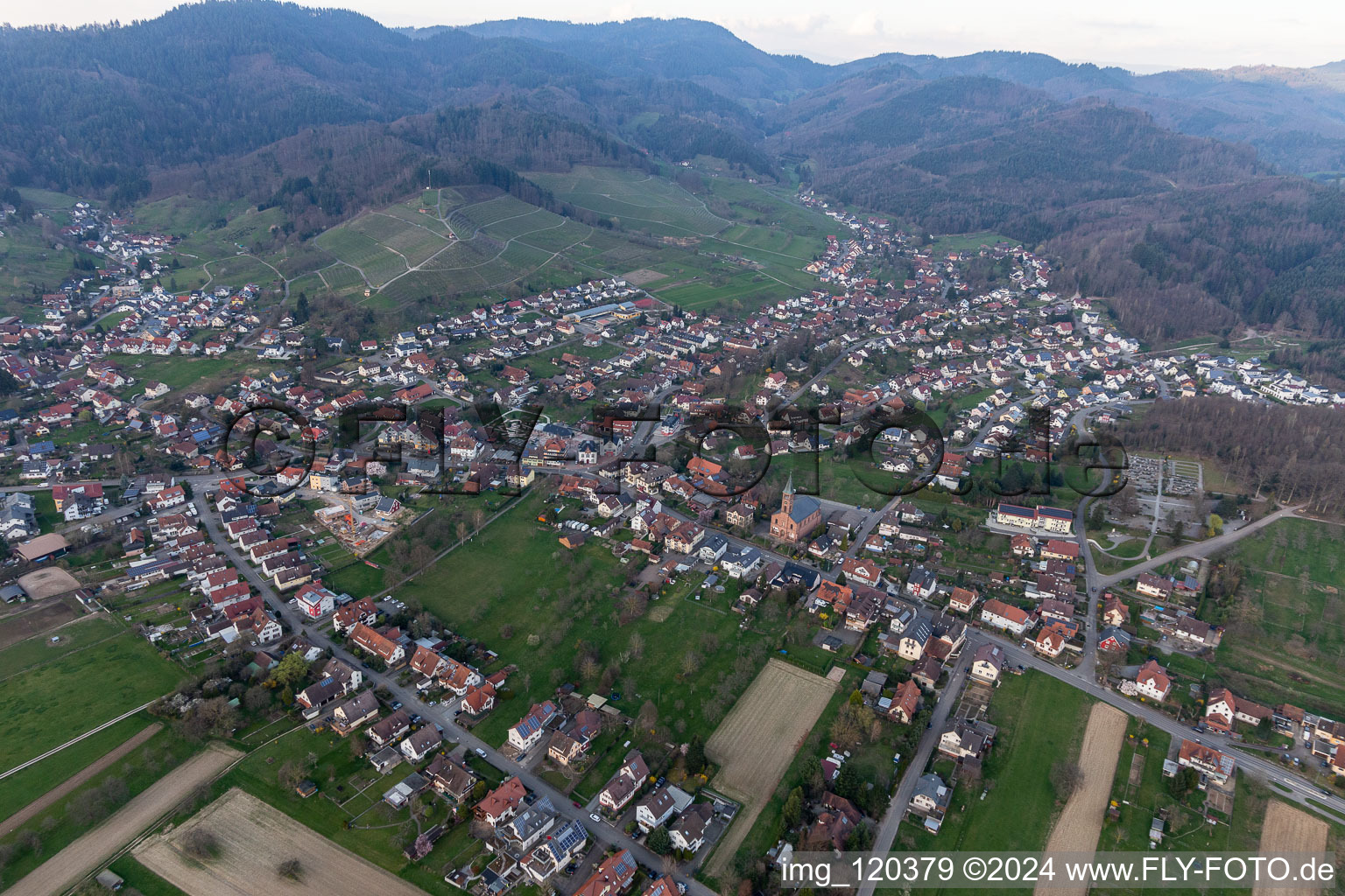 Photographie aérienne de Quartier Ebersweier in Ohlsbach dans le département Bade-Wurtemberg, Allemagne