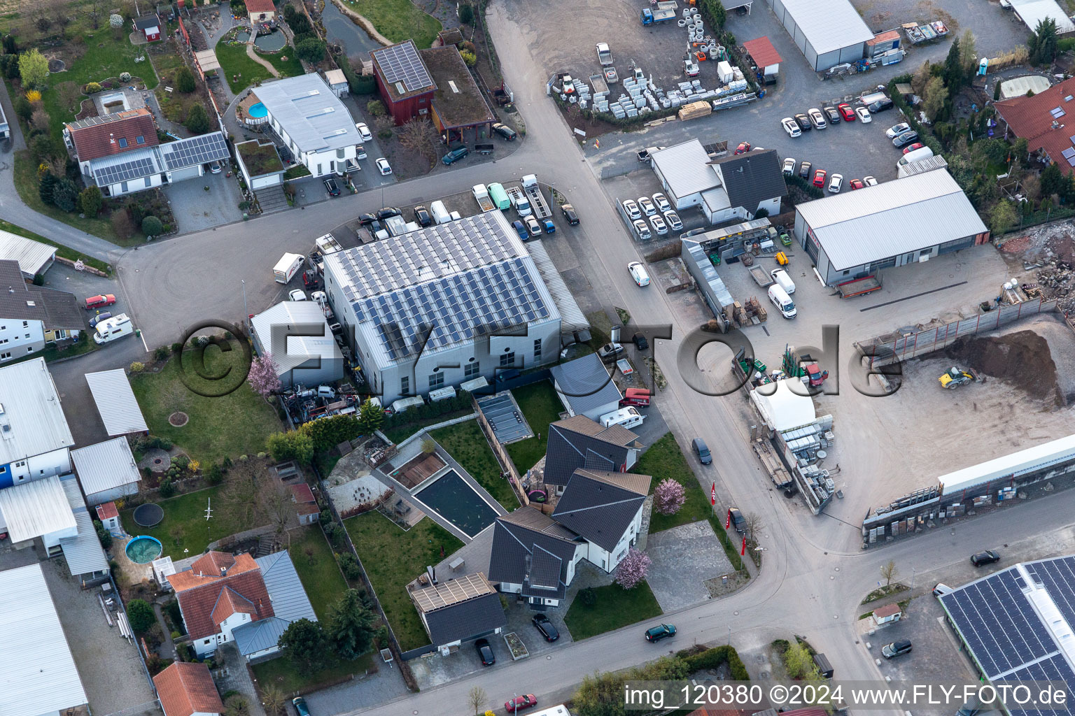 Vue oblique de Quartier Ebersweier in Ohlsbach dans le département Bade-Wurtemberg, Allemagne