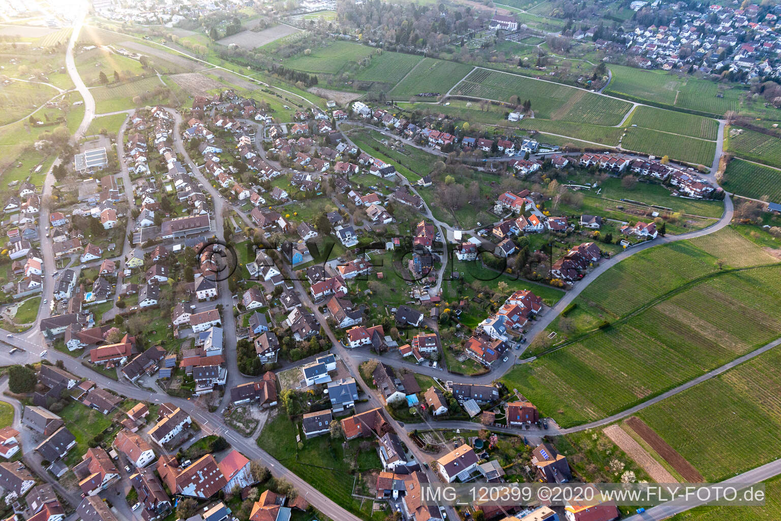 Vue aérienne de Quartier Fessenbach in Offenburg dans le département Bade-Wurtemberg, Allemagne