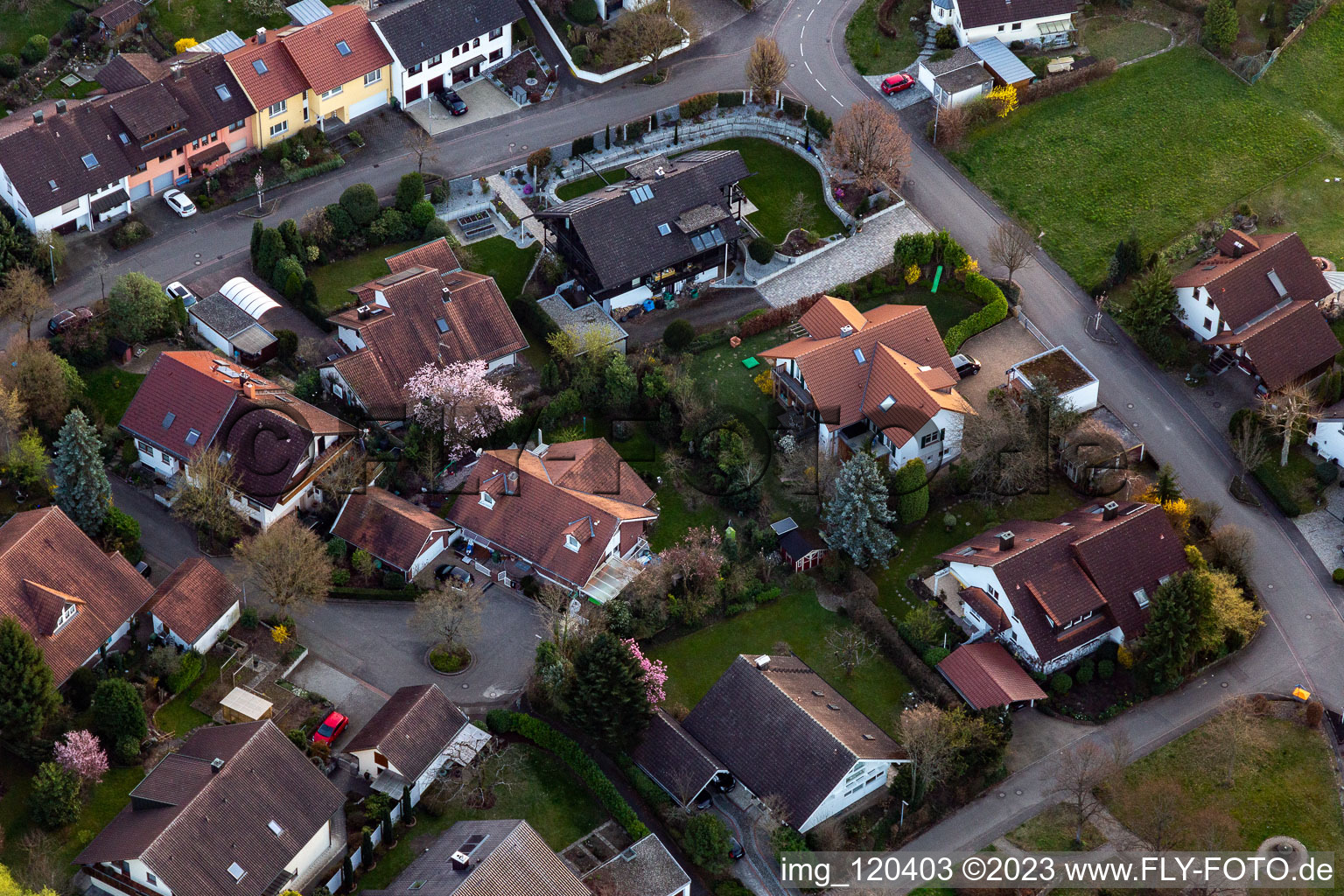 Quartier Fessenbach in Offenburg dans le département Bade-Wurtemberg, Allemagne hors des airs