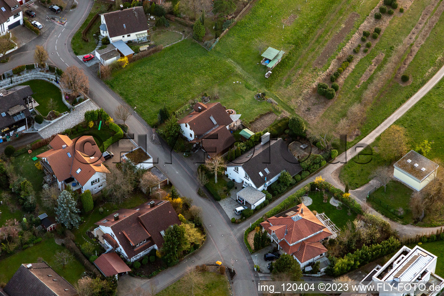 Quartier Fessenbach in Offenburg dans le département Bade-Wurtemberg, Allemagne vue d'en haut