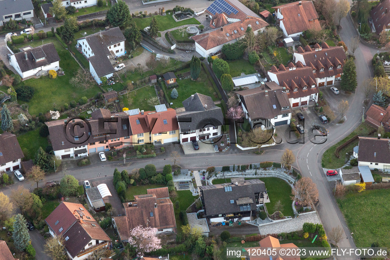 Quartier Fessenbach in Offenburg dans le département Bade-Wurtemberg, Allemagne depuis l'avion