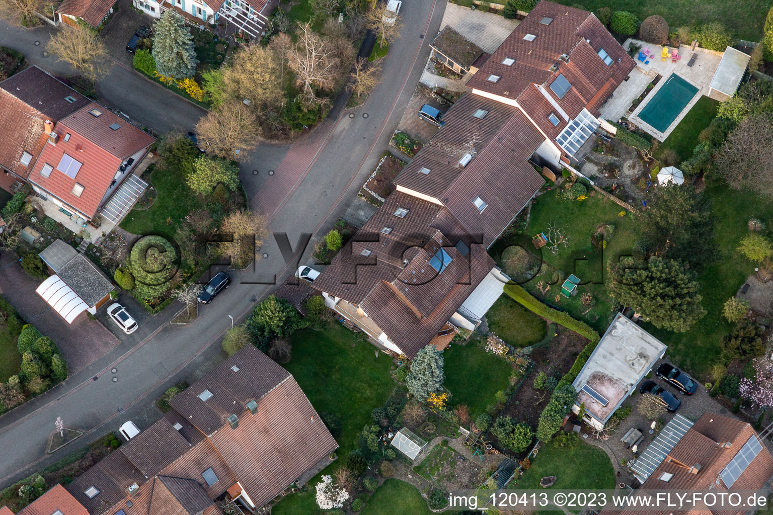 Vue aérienne de Quartier Fessenbach in Offenburg dans le département Bade-Wurtemberg, Allemagne