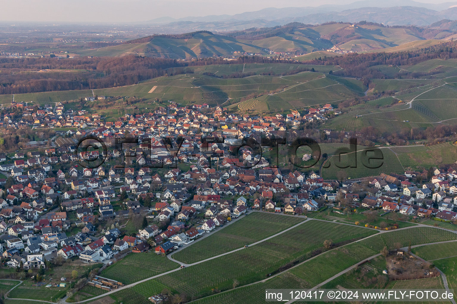 Vue aérienne de Weierbach à le quartier Zell in Offenburg dans le département Bade-Wurtemberg, Allemagne