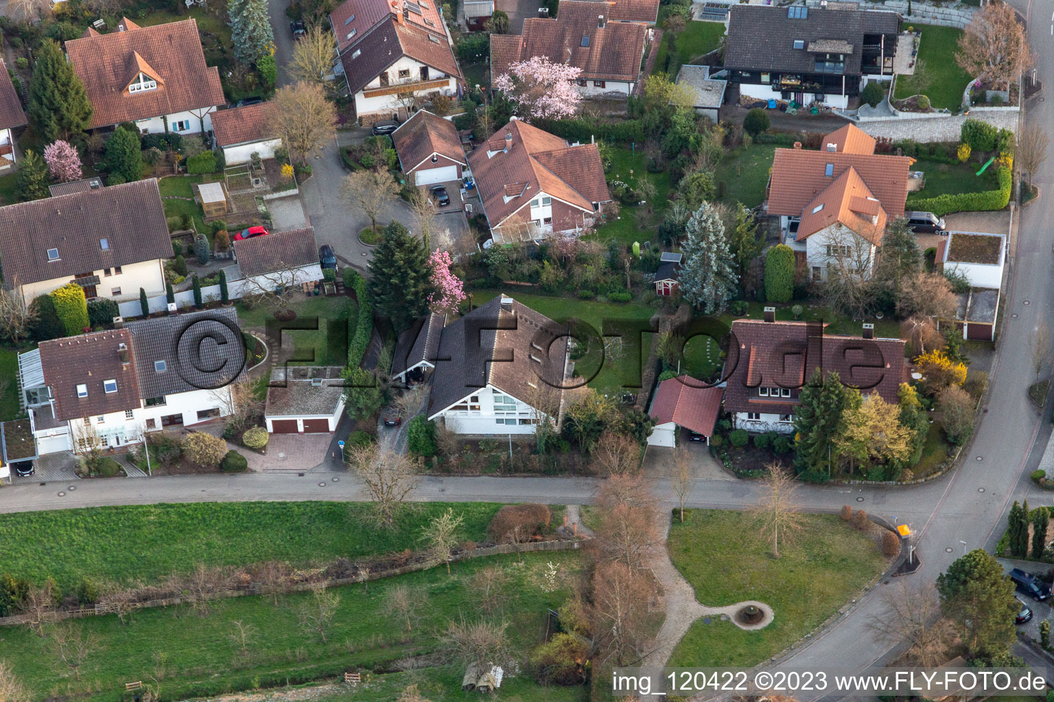 Photographie aérienne de Dans les Ries à le quartier Fessenbach in Offenburg dans le département Bade-Wurtemberg, Allemagne