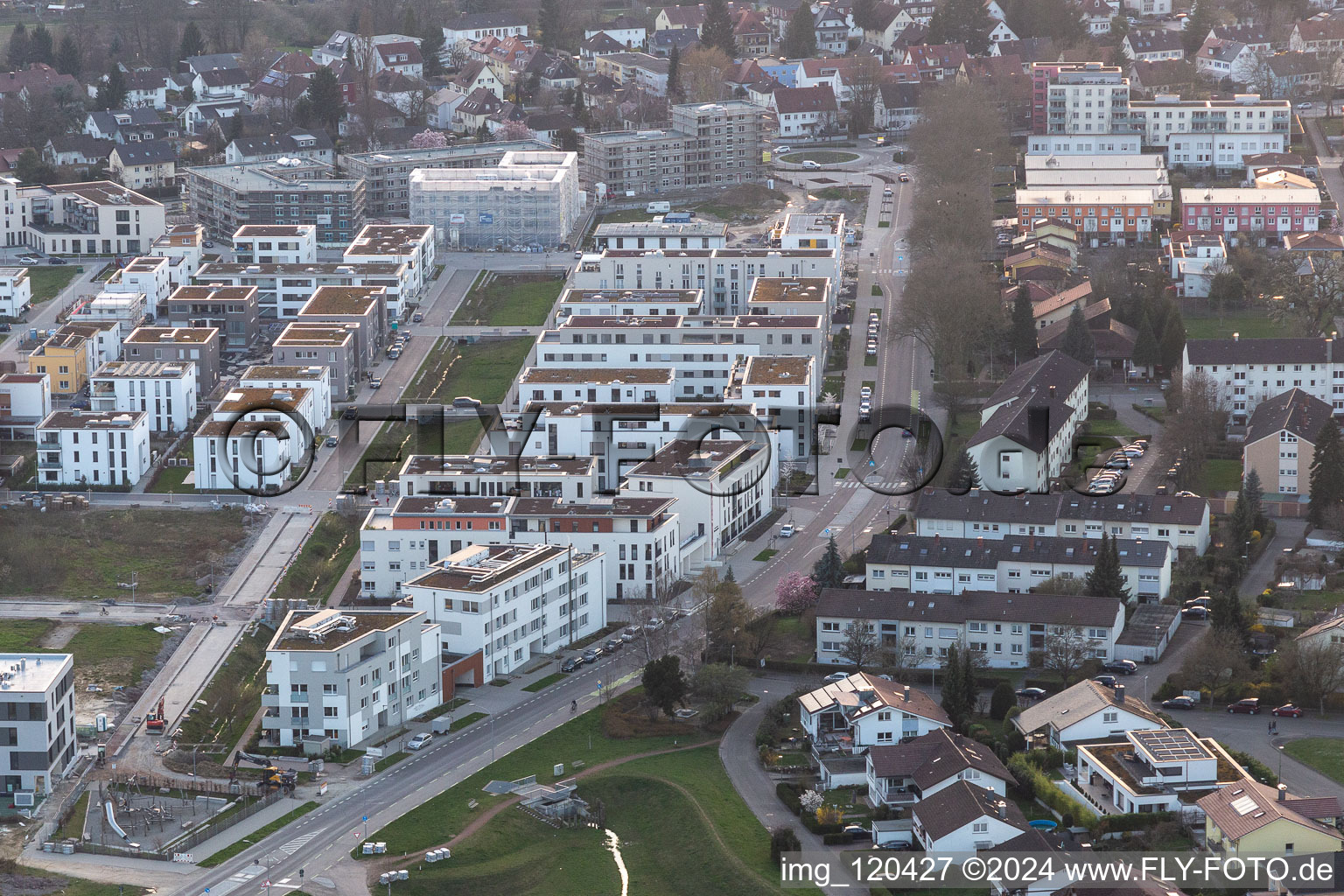 Vue aérienne de En fil de soie à Offenburg dans le département Bade-Wurtemberg, Allemagne