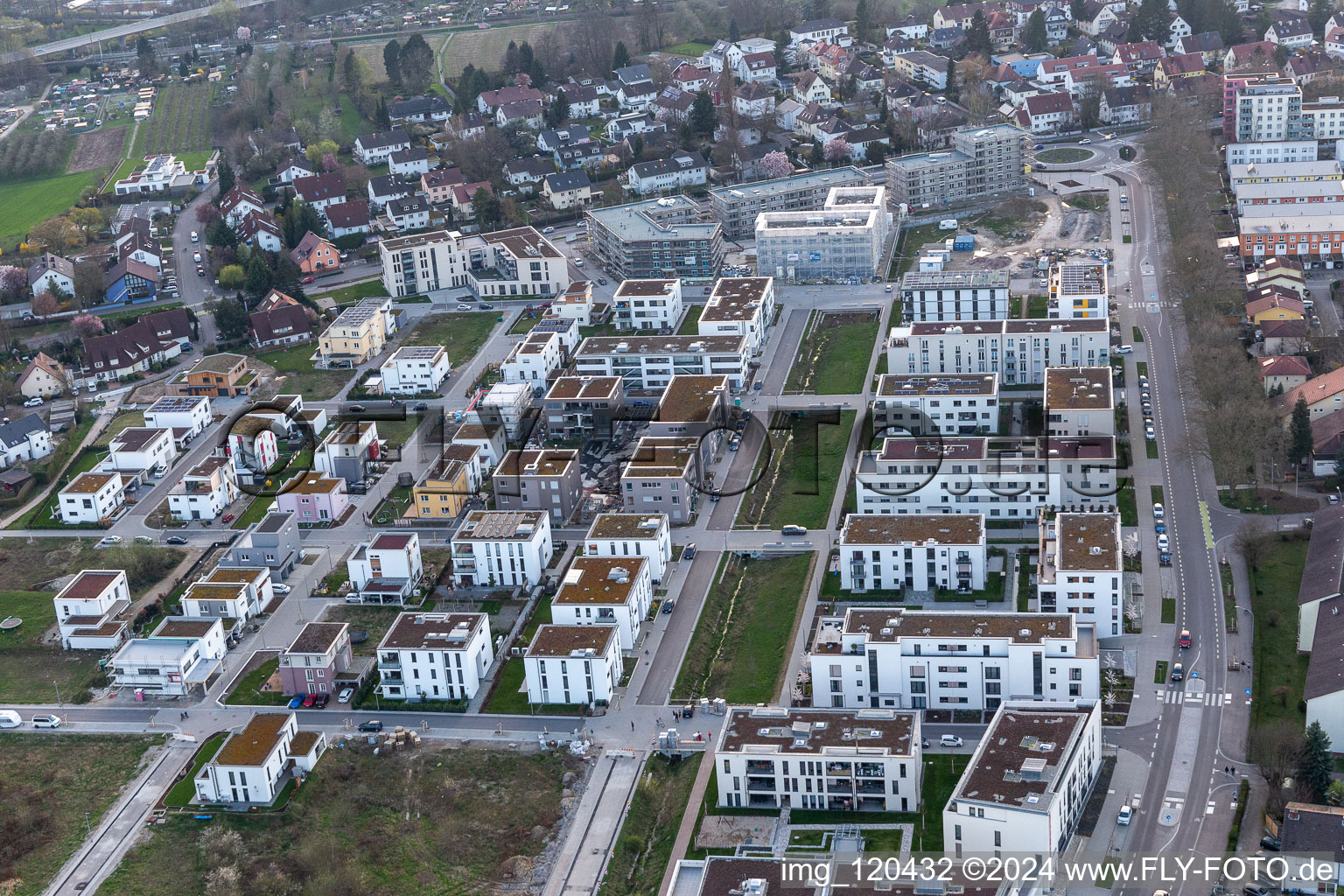 Vue aérienne de En fil de soie à Offenburg dans le département Bade-Wurtemberg, Allemagne