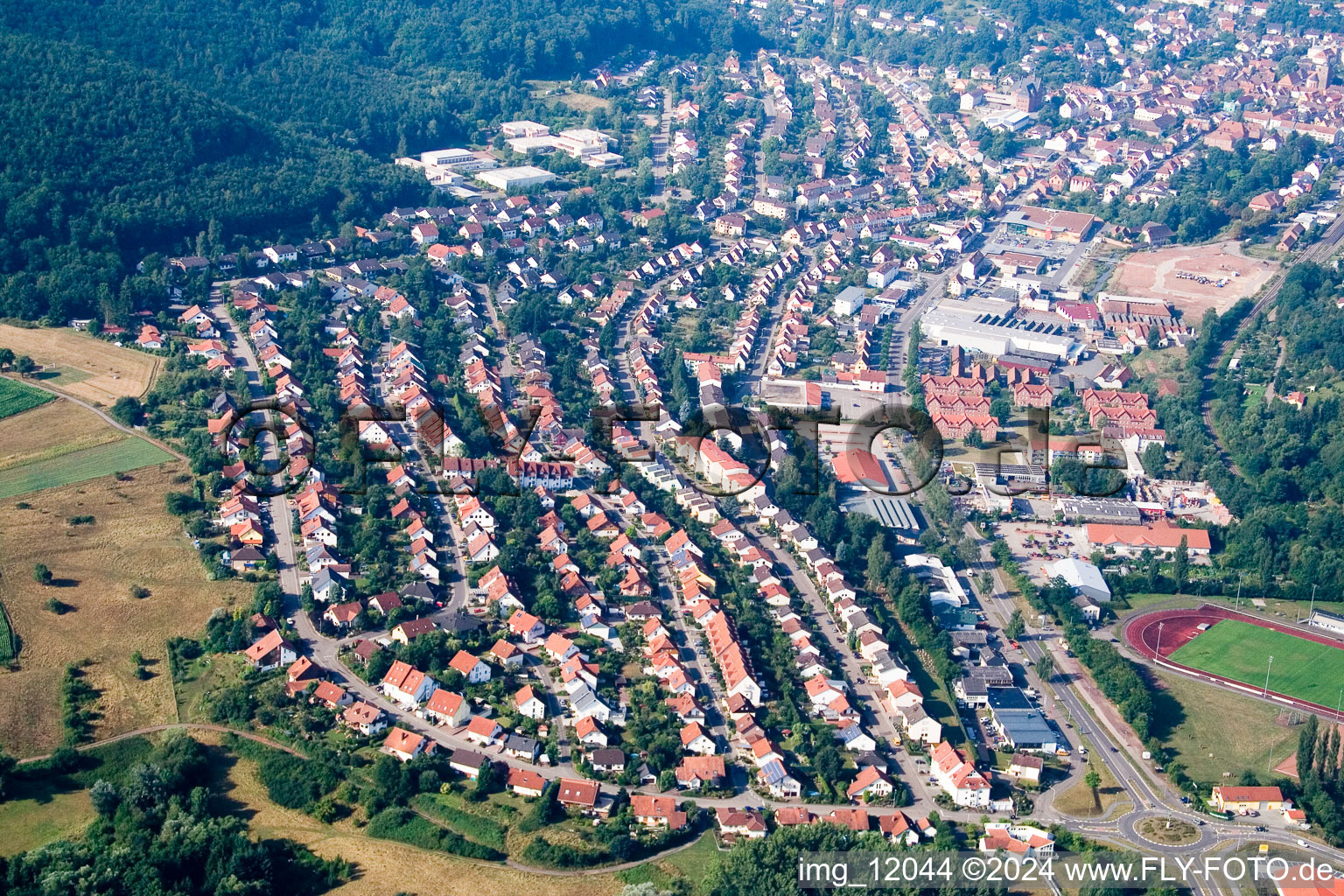 Vue aérienne de Quartier Queichhambach in Annweiler am Trifels dans le département Rhénanie-Palatinat, Allemagne