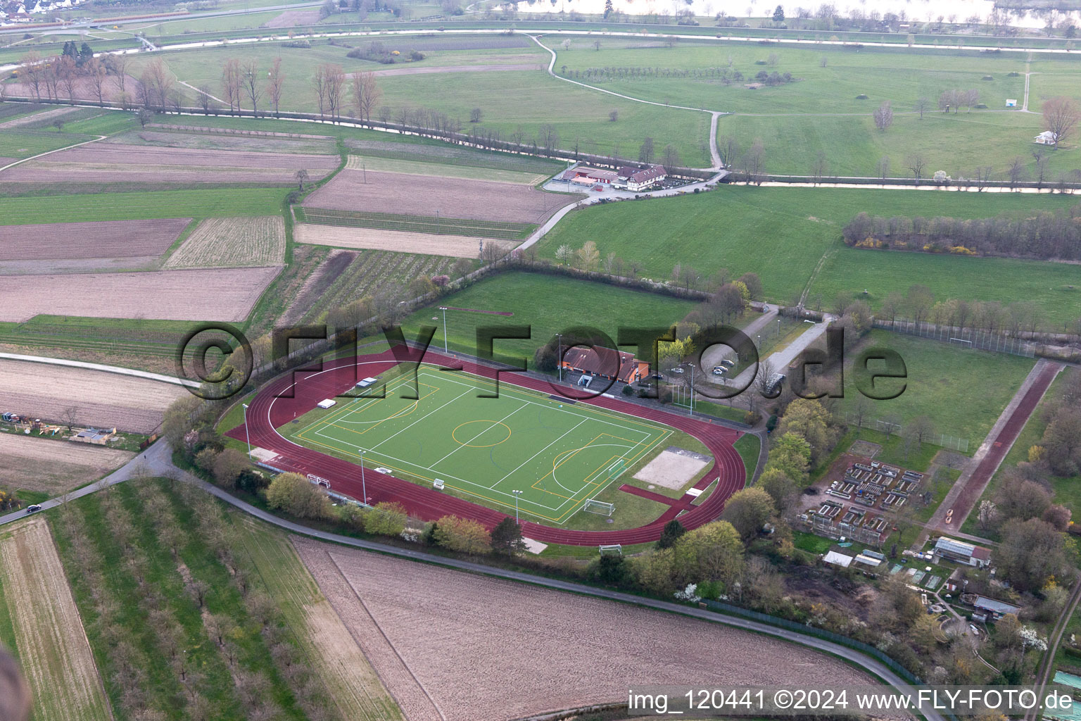 Vue aérienne de Stade Schaible à Offenburg dans le département Bade-Wurtemberg, Allemagne