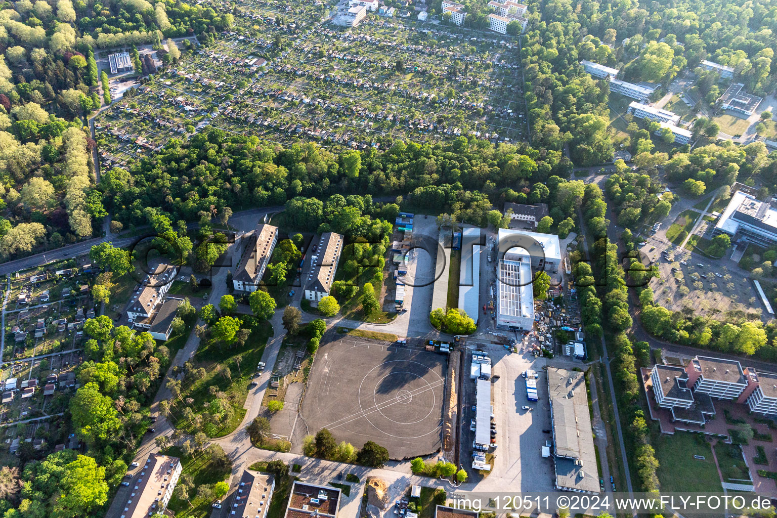 Photographie aérienne de KIT Campus Est à le quartier Rintheim in Karlsruhe dans le département Bade-Wurtemberg, Allemagne