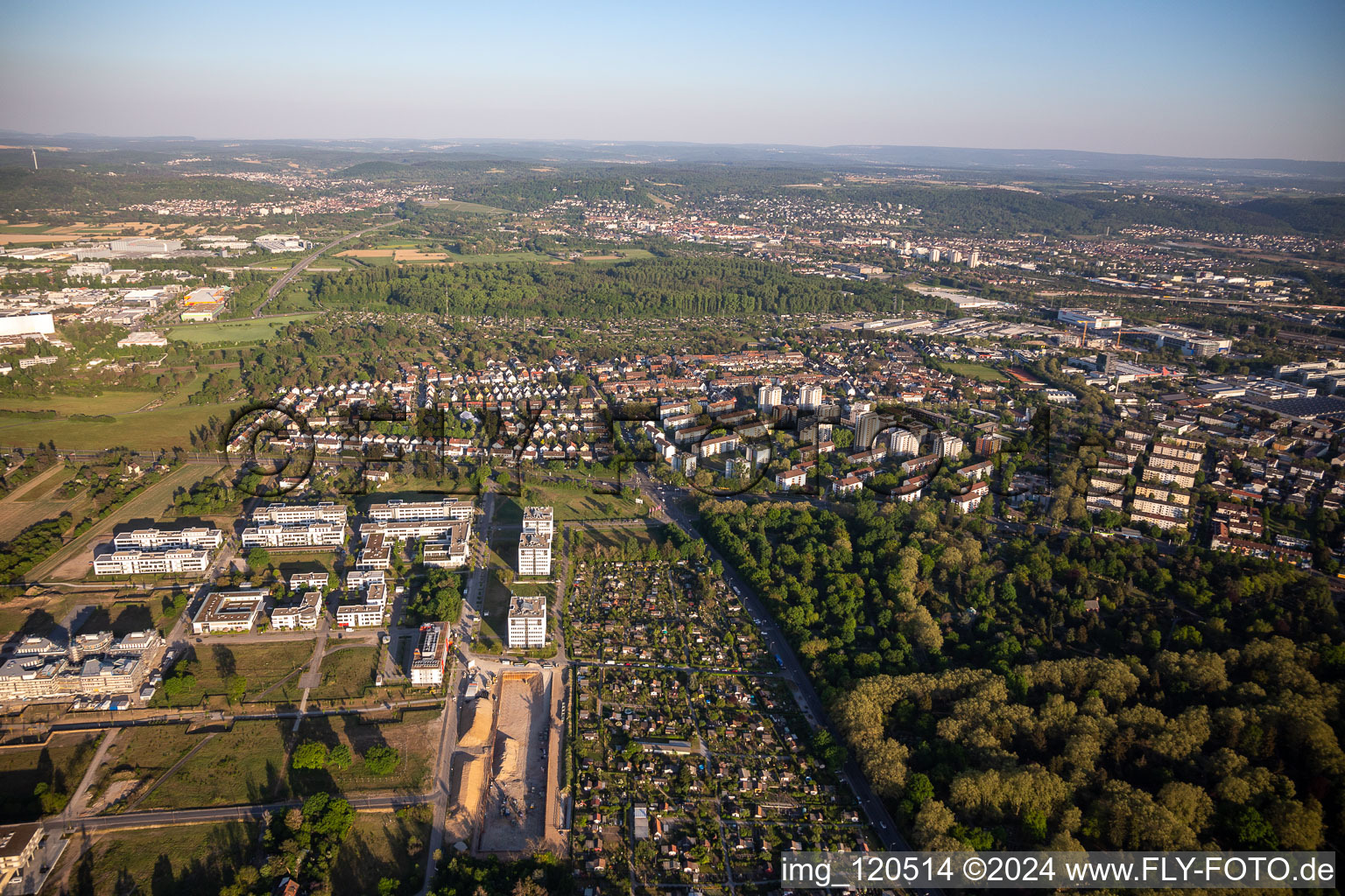 Photographie aérienne de Quartier Rintheim in Karlsruhe dans le département Bade-Wurtemberg, Allemagne