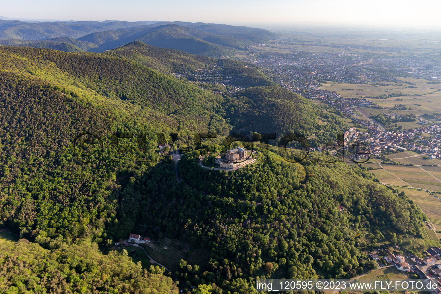 Vue d'oiseau de Château de Hambach à le quartier Diedesfeld in Neustadt an der Weinstraße dans le département Rhénanie-Palatinat, Allemagne