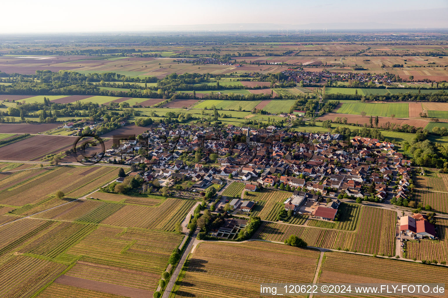 Venningen dans le département Rhénanie-Palatinat, Allemagne d'en haut