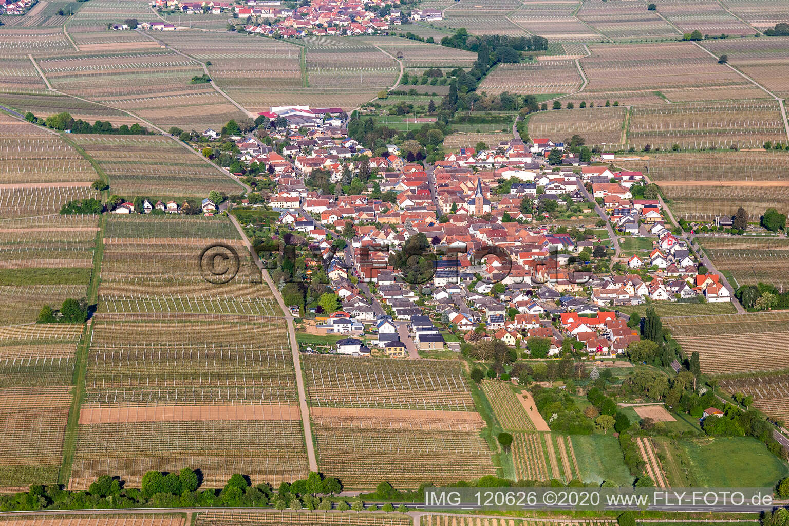Roschbach dans le département Rhénanie-Palatinat, Allemagne d'en haut