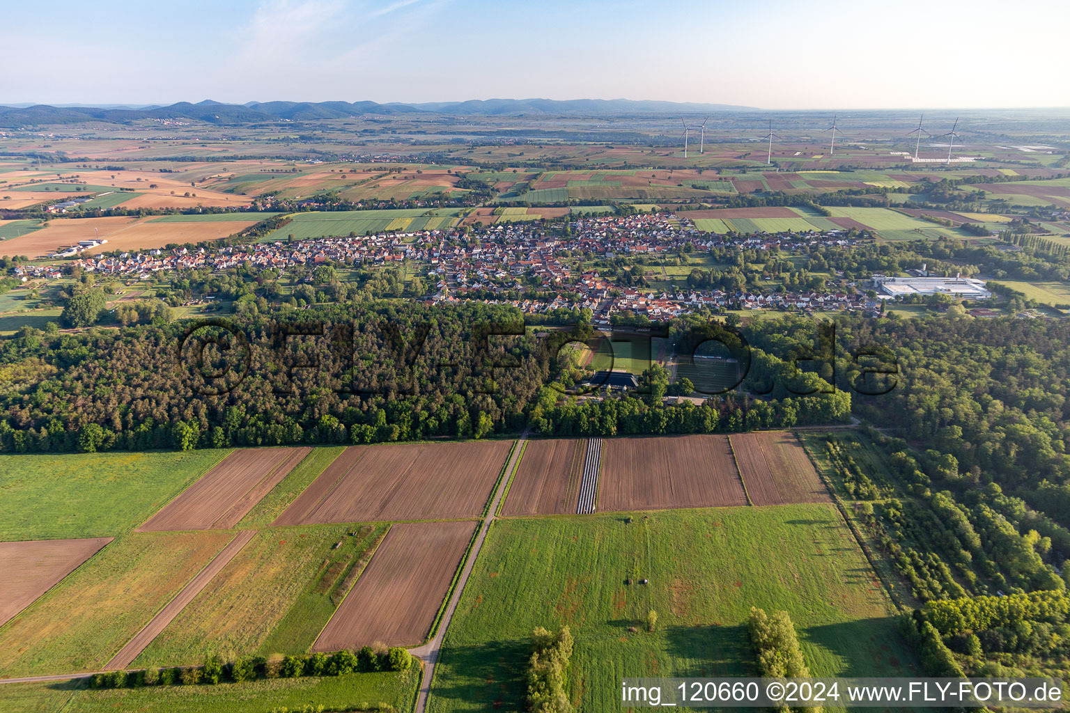 Photographie aérienne de Quartier Schaidt in Wörth am Rhein dans le département Rhénanie-Palatinat, Allemagne