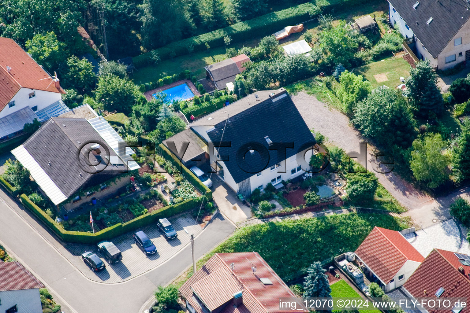 Quartier Gräfenhausen in Annweiler am Trifels dans le département Rhénanie-Palatinat, Allemagne vue du ciel