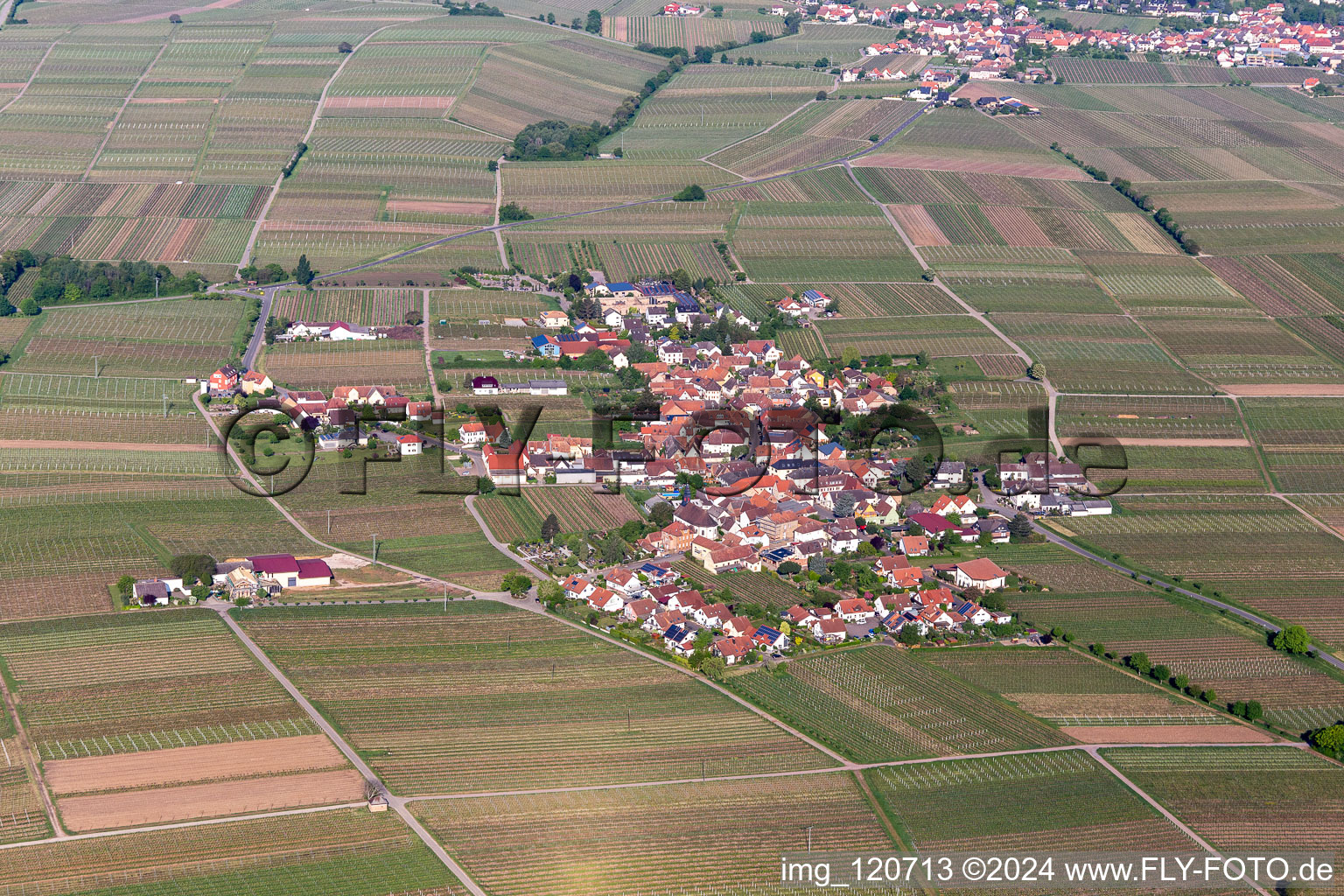 Flemlingen dans le département Rhénanie-Palatinat, Allemagne d'en haut