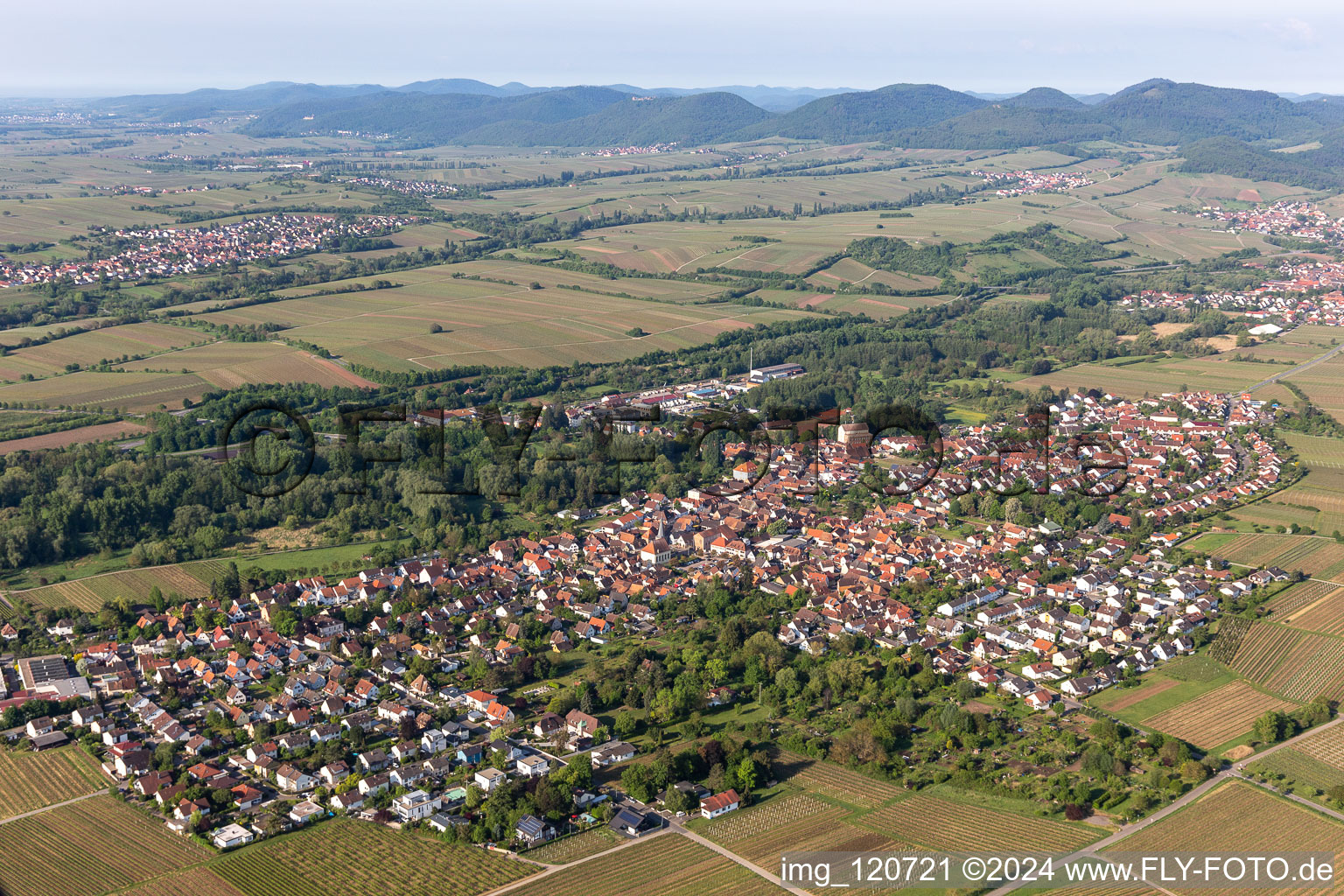 Vue oblique de Quartier Nußdorf in Landau in der Pfalz dans le département Rhénanie-Palatinat, Allemagne