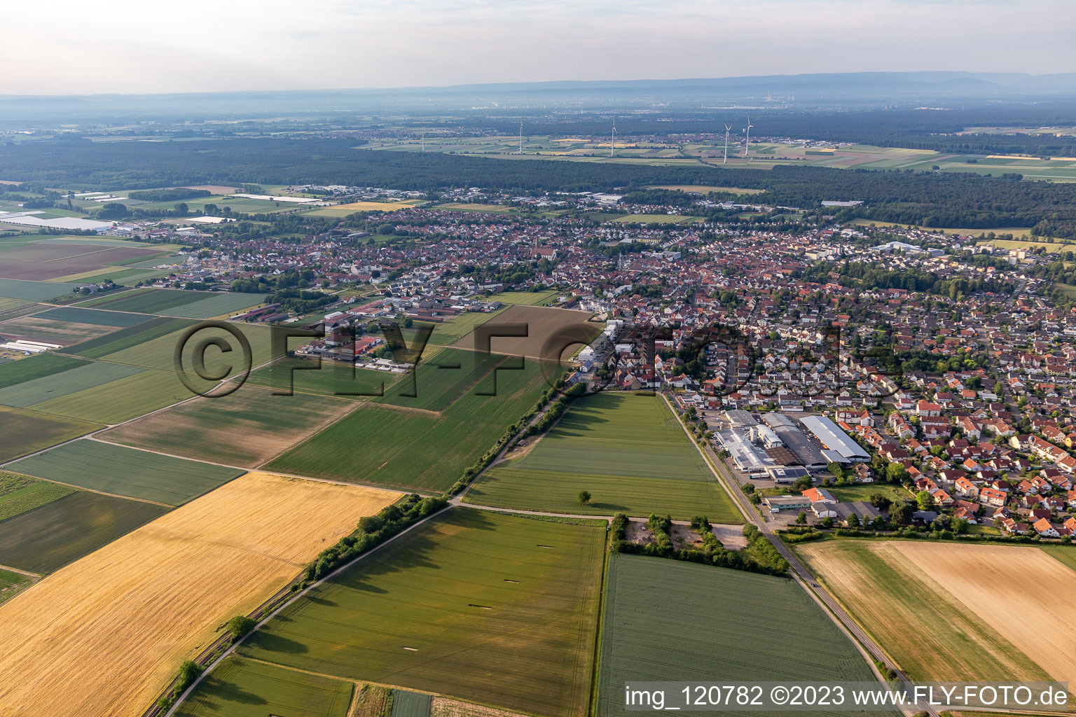 Quartier Herxheim in Herxheim bei Landau dans le département Rhénanie-Palatinat, Allemagne d'en haut