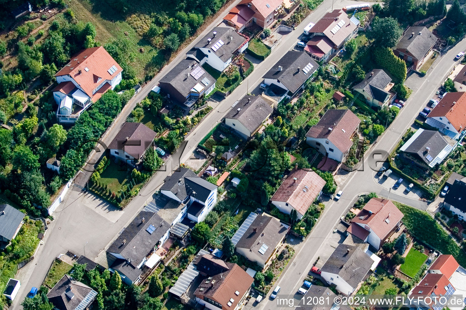 Quartier Gräfenhausen in Annweiler am Trifels dans le département Rhénanie-Palatinat, Allemagne d'en haut