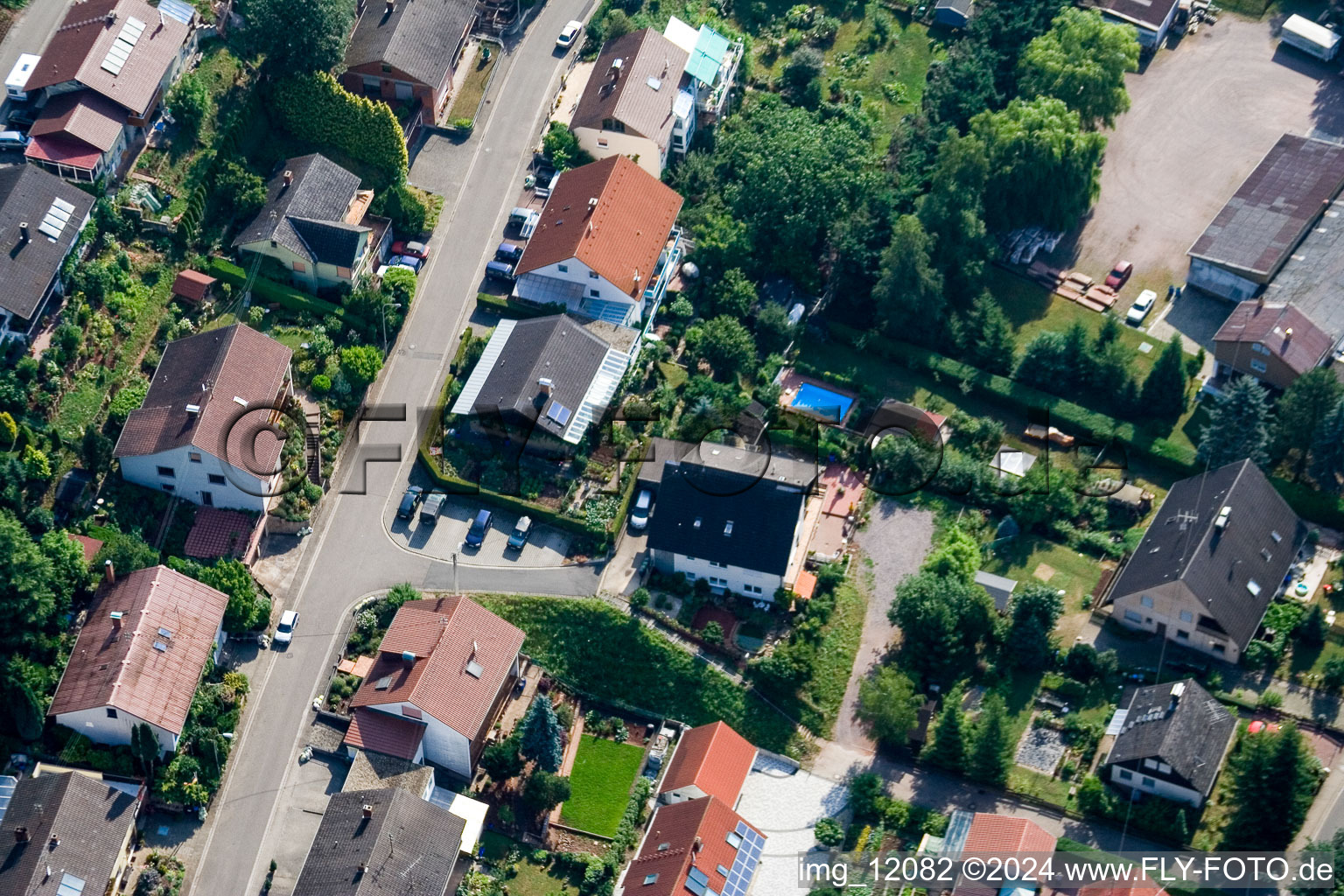 Quartier Gräfenhausen in Annweiler am Trifels dans le département Rhénanie-Palatinat, Allemagne hors des airs