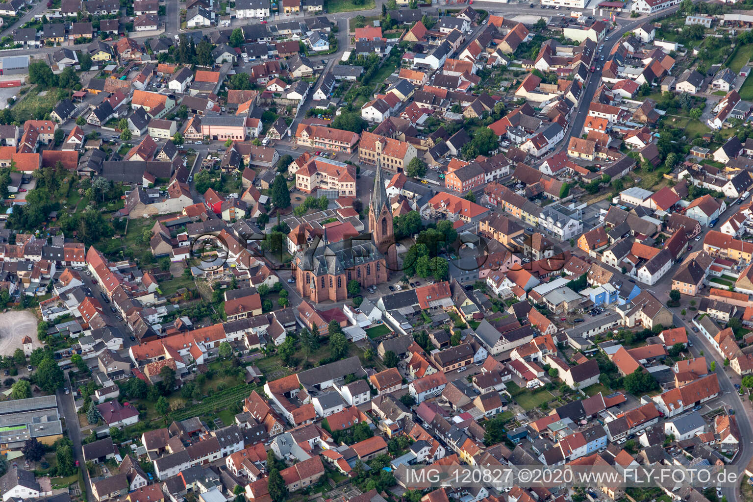 Image drone de Quartier Rheinsheim in Philippsburg dans le département Bade-Wurtemberg, Allemagne