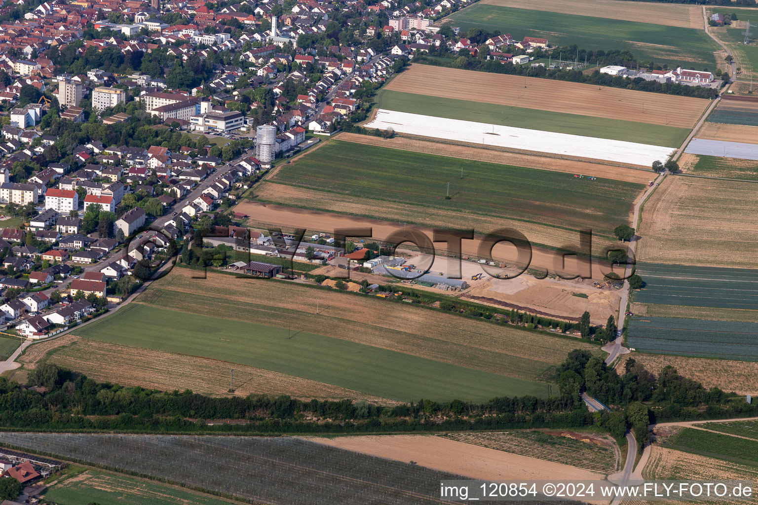 Enregistrement par drone de Kandel dans le département Rhénanie-Palatinat, Allemagne