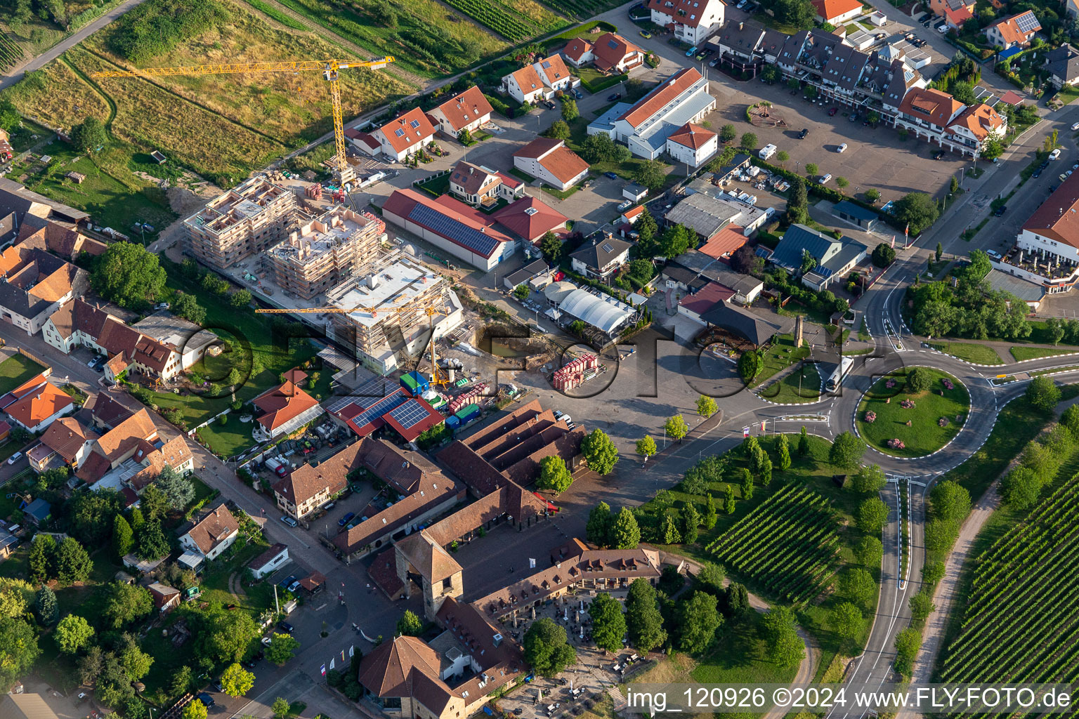 Vue oblique de Quartier Schweigen in Schweigen-Rechtenbach dans le département Rhénanie-Palatinat, Allemagne