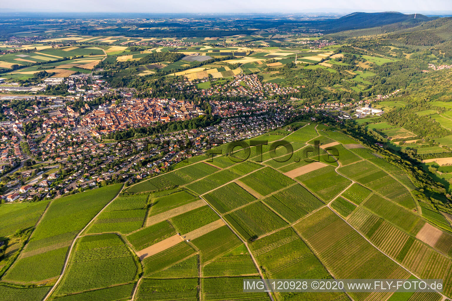 Wissembourg dans le département Bas Rhin, France d'un drone