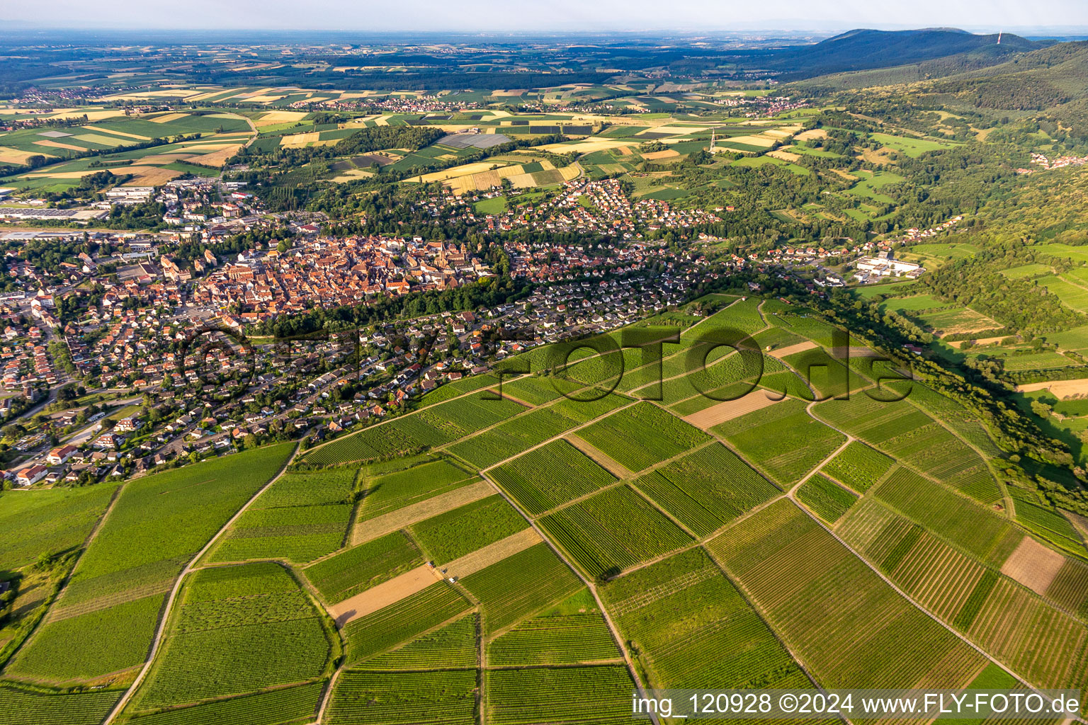 Wissembourg dans le département Bas Rhin, France d'un drone