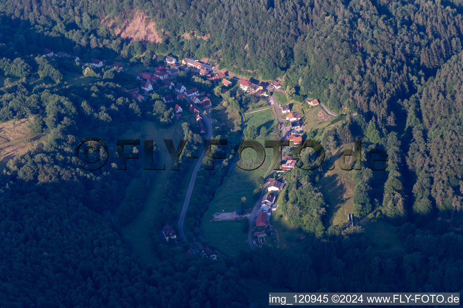 Photographie aérienne de Hirschthal dans le département Rhénanie-Palatinat, Allemagne