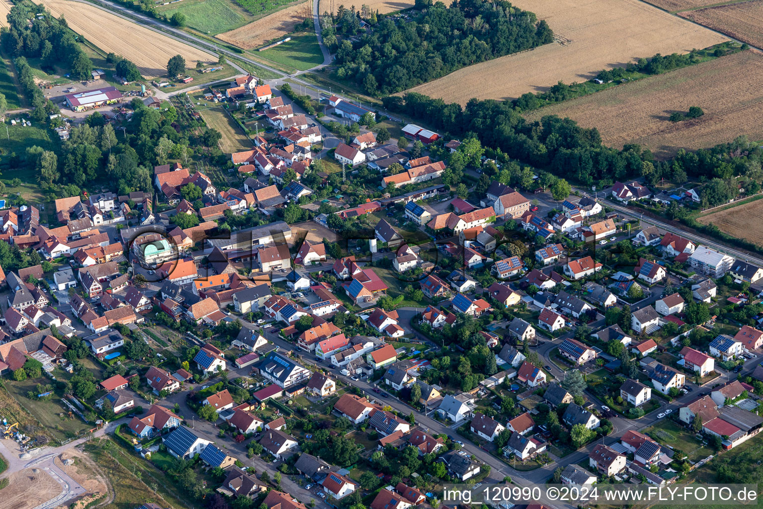 Vue oblique de Barbelroth dans le département Rhénanie-Palatinat, Allemagne