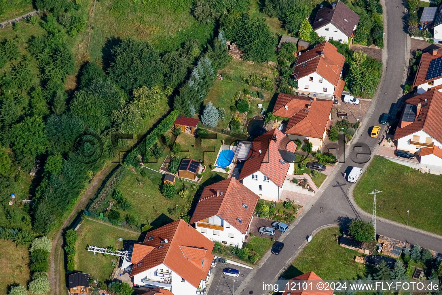 Eußerthal dans le département Rhénanie-Palatinat, Allemagne vue d'en haut