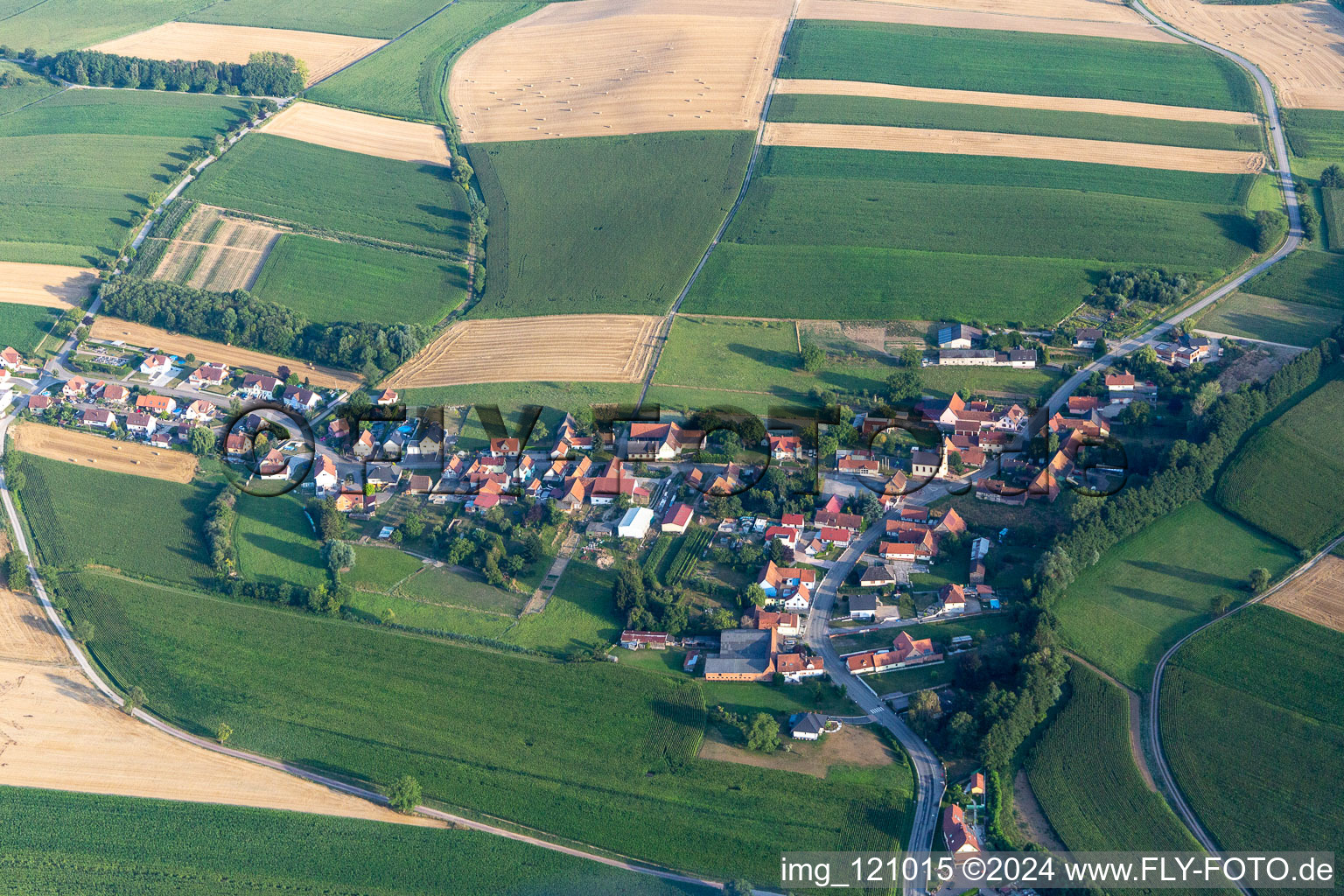 Crœttwiller dans le département Bas Rhin, France d'en haut