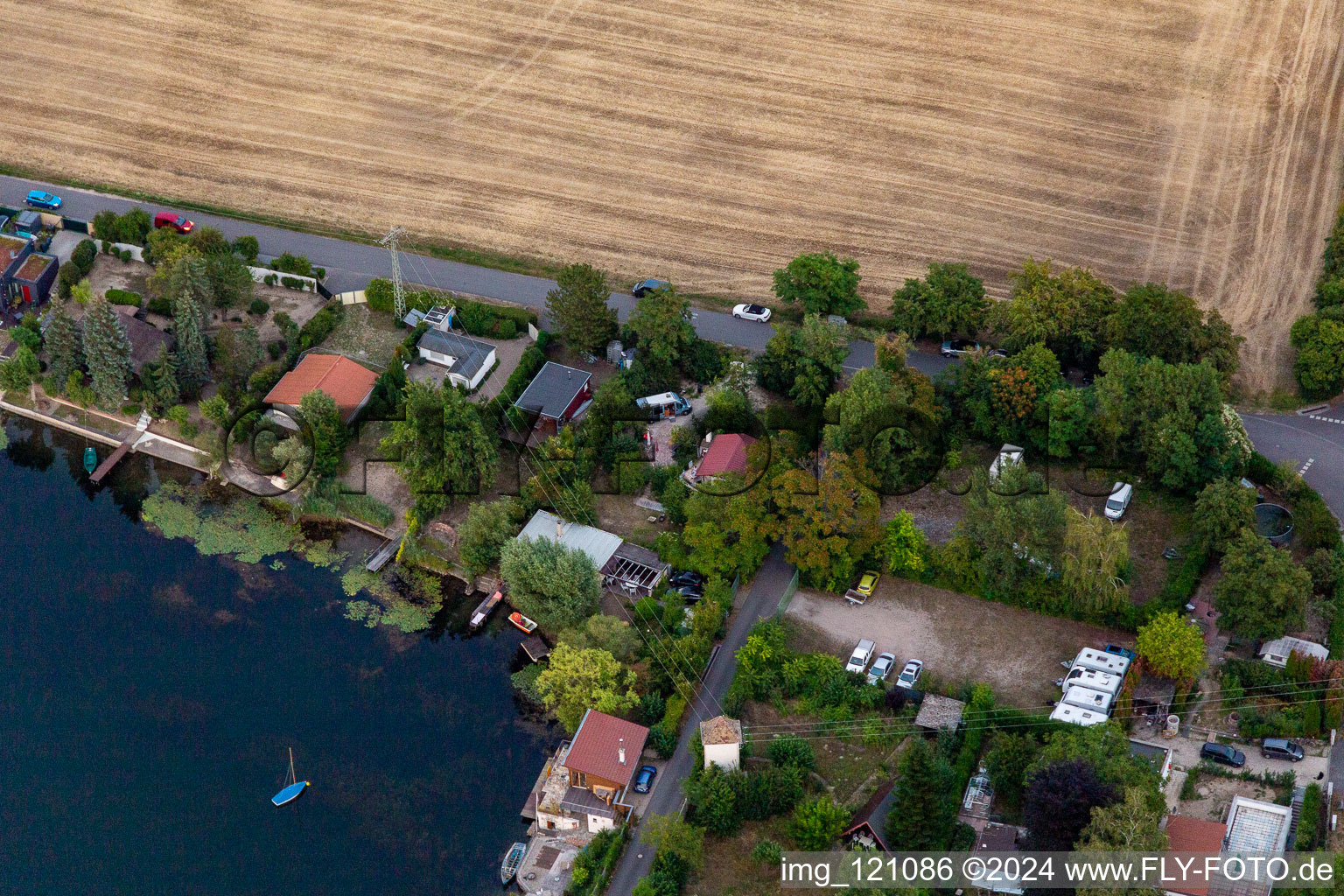 Altrip dans le département Rhénanie-Palatinat, Allemagne du point de vue du drone