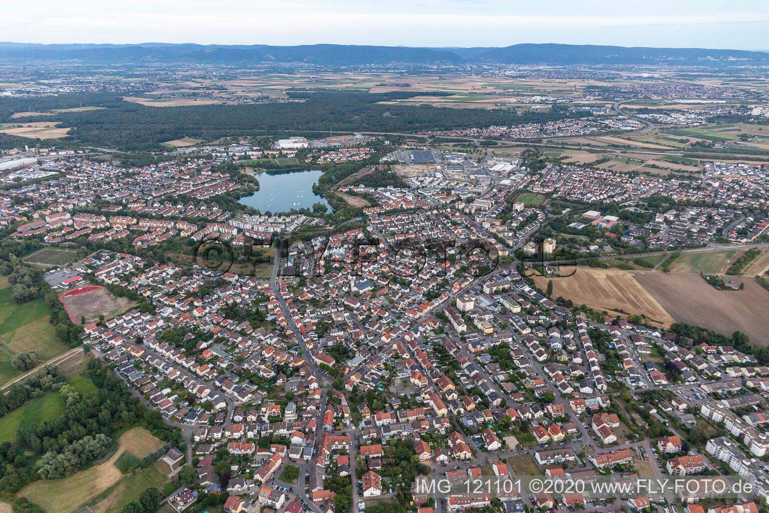 Photographie aérienne de Brühl dans le département Bade-Wurtemberg, Allemagne