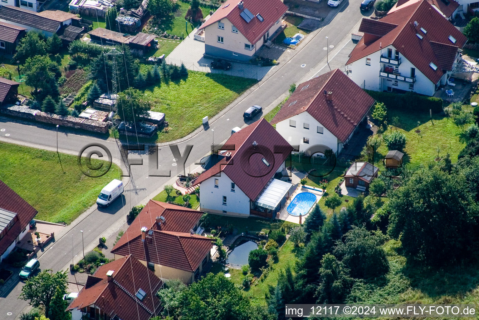 Vue aérienne de Eußerthal dans le département Rhénanie-Palatinat, Allemagne