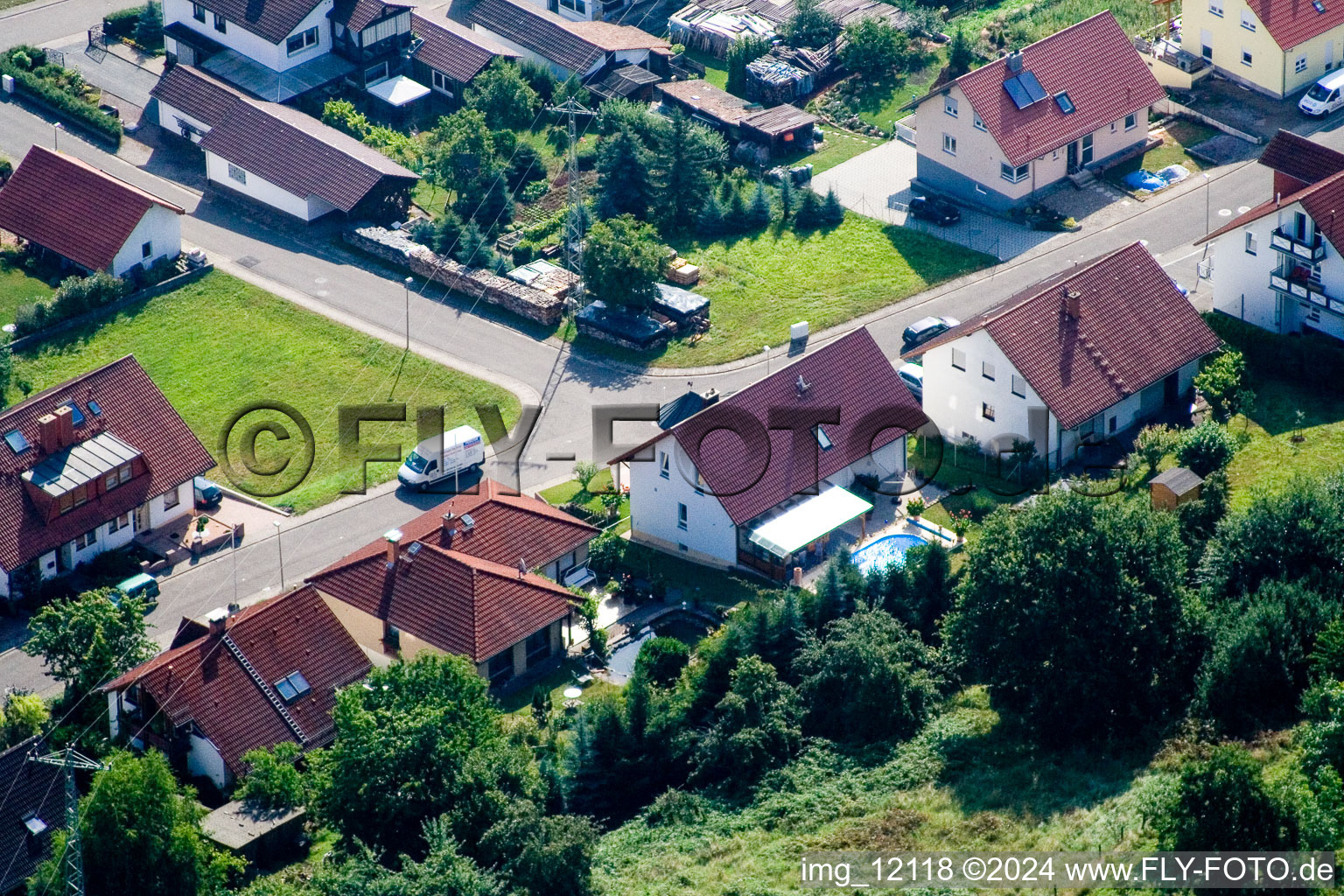 Photographie aérienne de Eußerthal dans le département Rhénanie-Palatinat, Allemagne