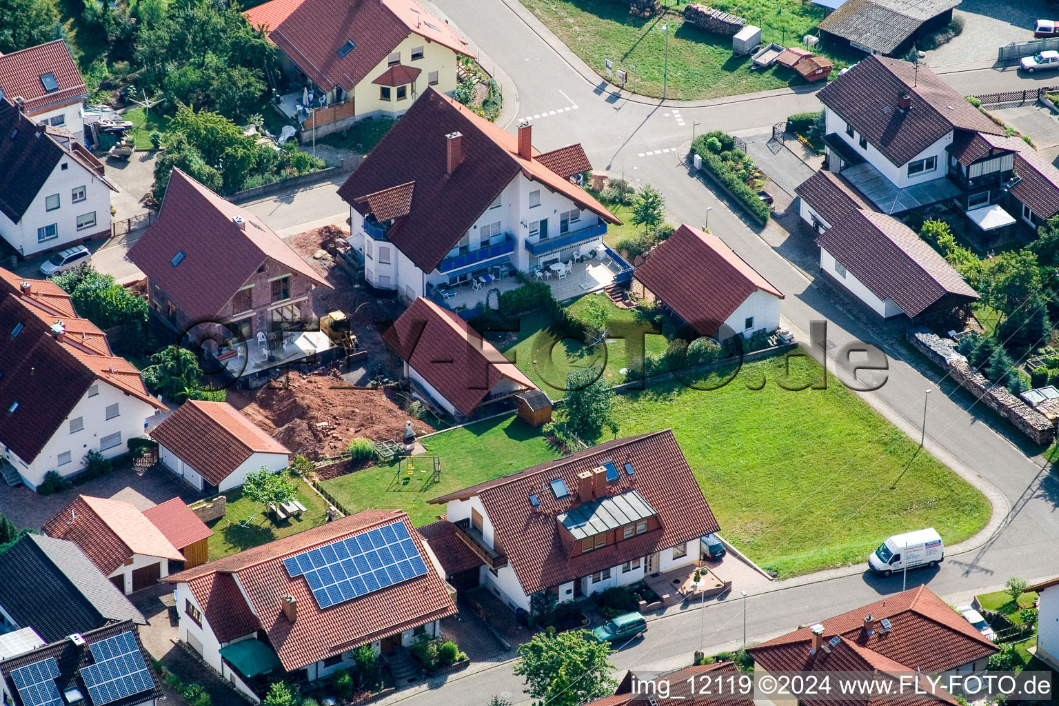 Vue oblique de Eußerthal dans le département Rhénanie-Palatinat, Allemagne