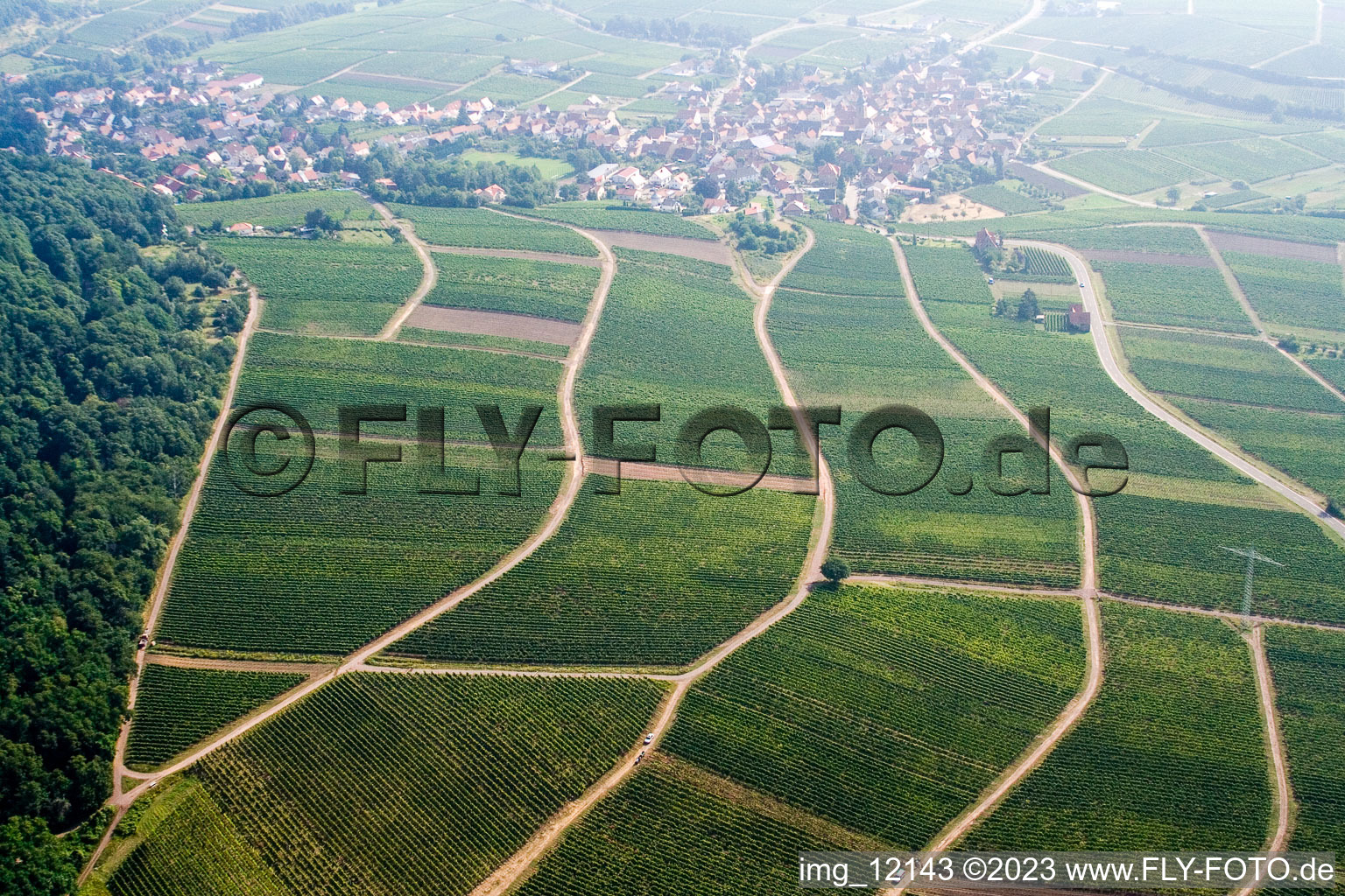 Photographie aérienne de Albersweiler dans le département Rhénanie-Palatinat, Allemagne