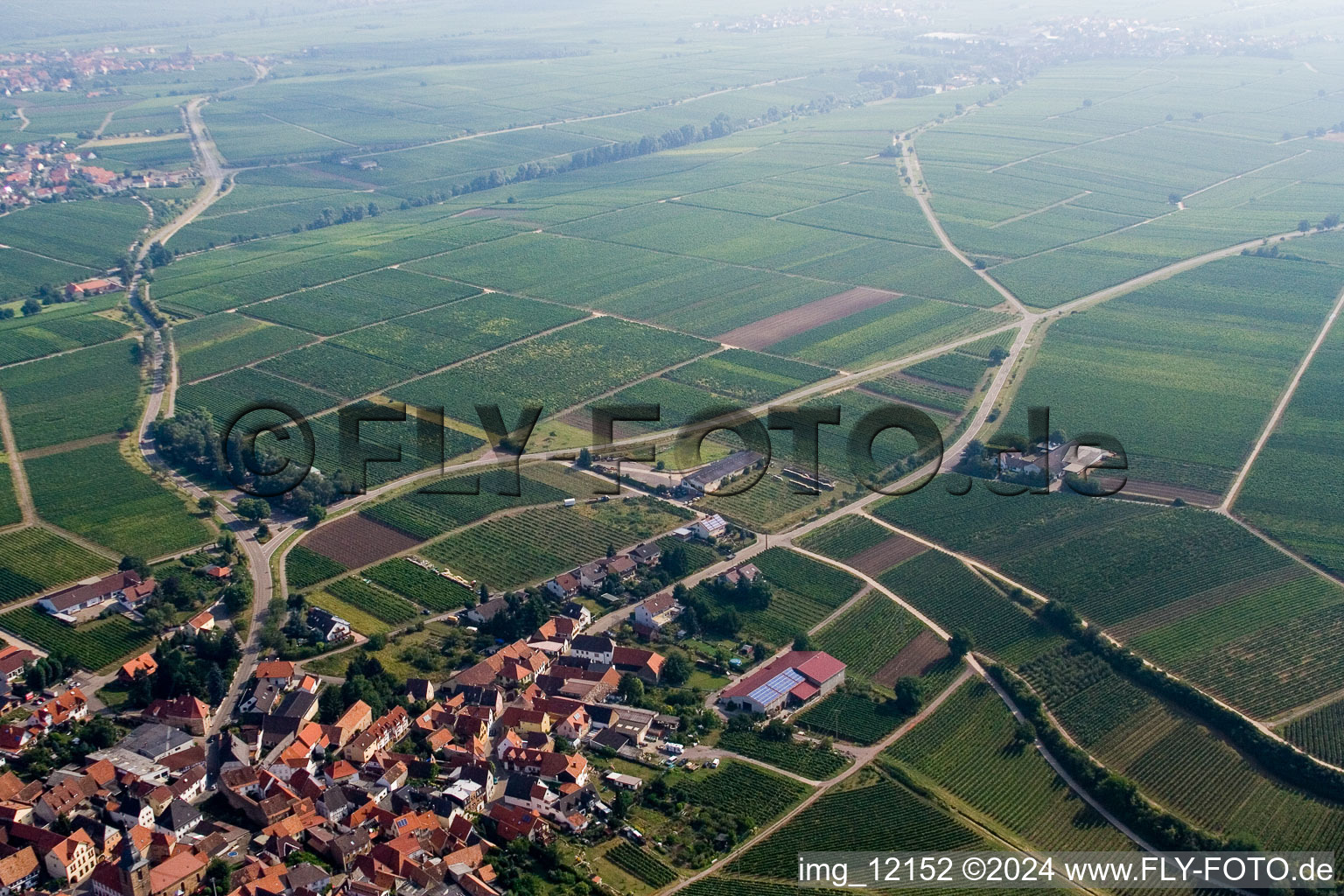 Frankweiler dans le département Rhénanie-Palatinat, Allemagne vue d'en haut