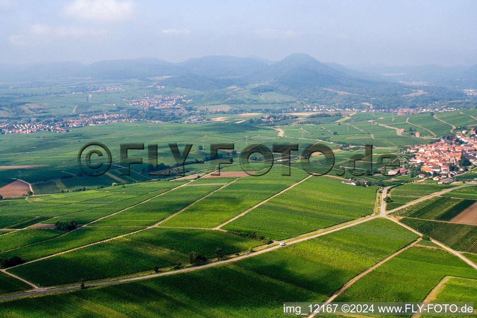 Vue oblique de Böchingen dans le département Rhénanie-Palatinat, Allemagne